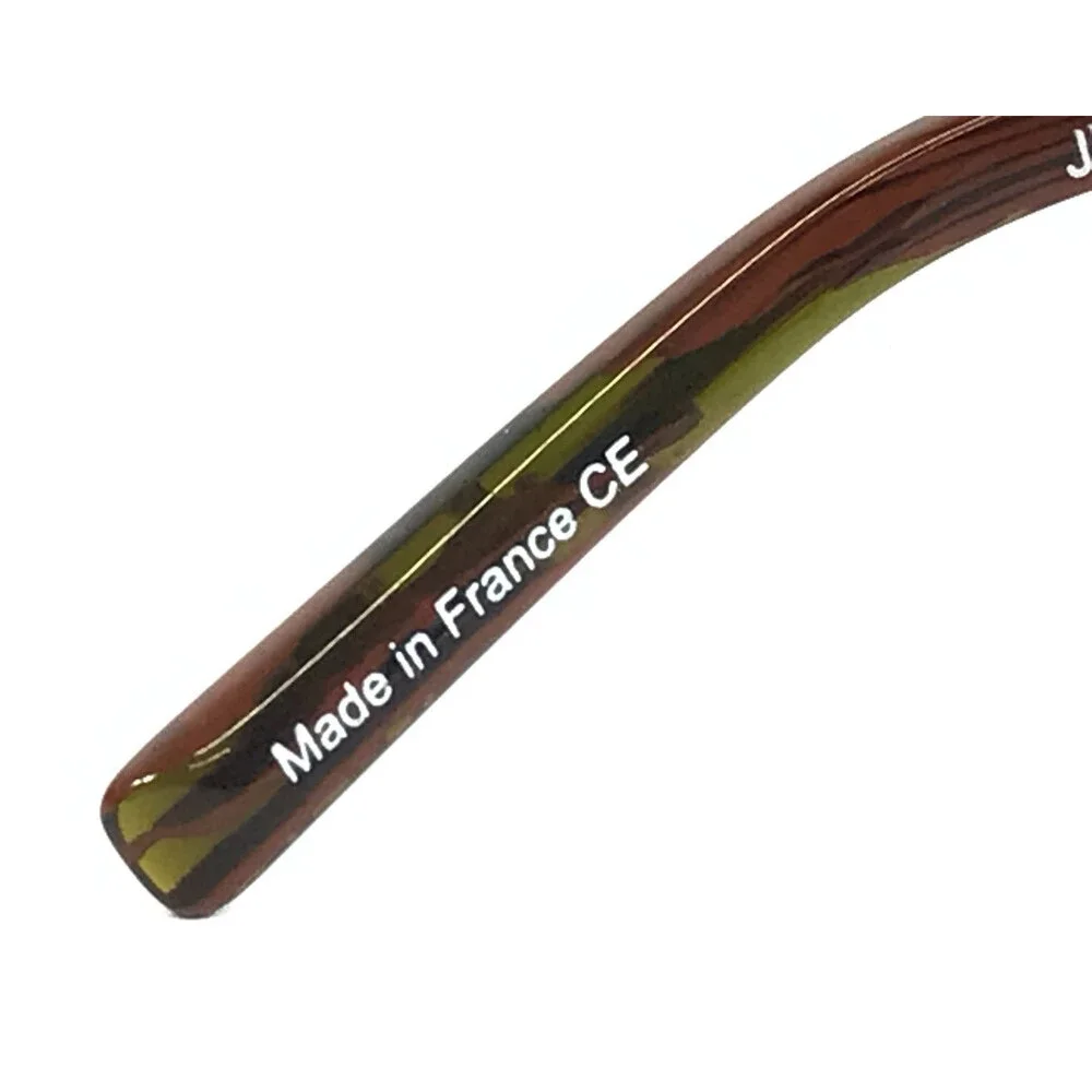 J.F. Rey Eyeglasses Frames JF2601 9999 Brown Lizard Print Half Rim 55-18-130